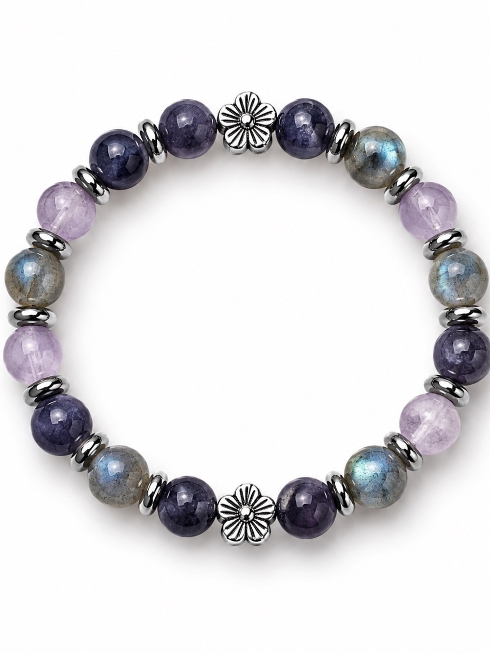 Handmade Labradorite and Iolite Bracelet
